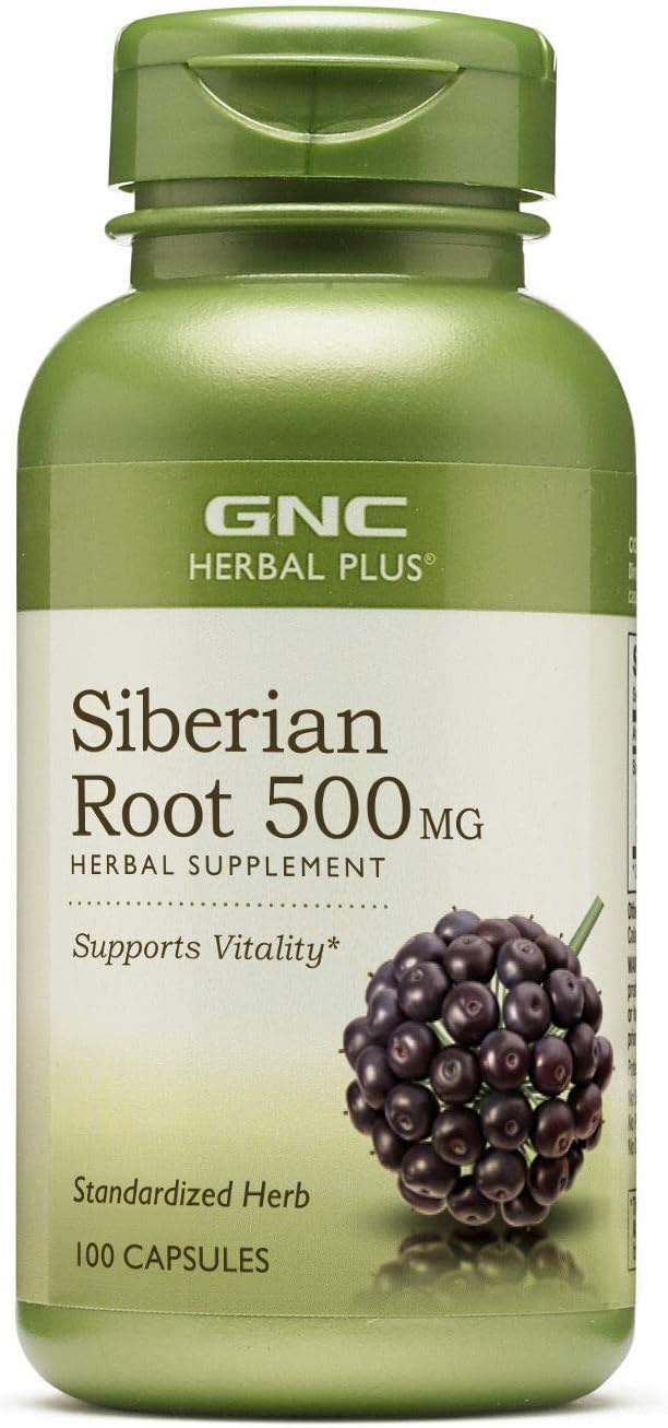 GNC Herbal Plus Siberian Root 500mg, 100 Capsules, Supports Vitality: Health & Personal Care