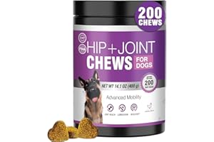 TTLXRL Glucosamine for Dogs 200pcs Joint Support Supplement Dog Hip and Joint Chondroitin Chews Treats with MSM Dog Joint Pain Relief Mobility Supplements Chicken Flavor Fit All Large Small Medium Breed