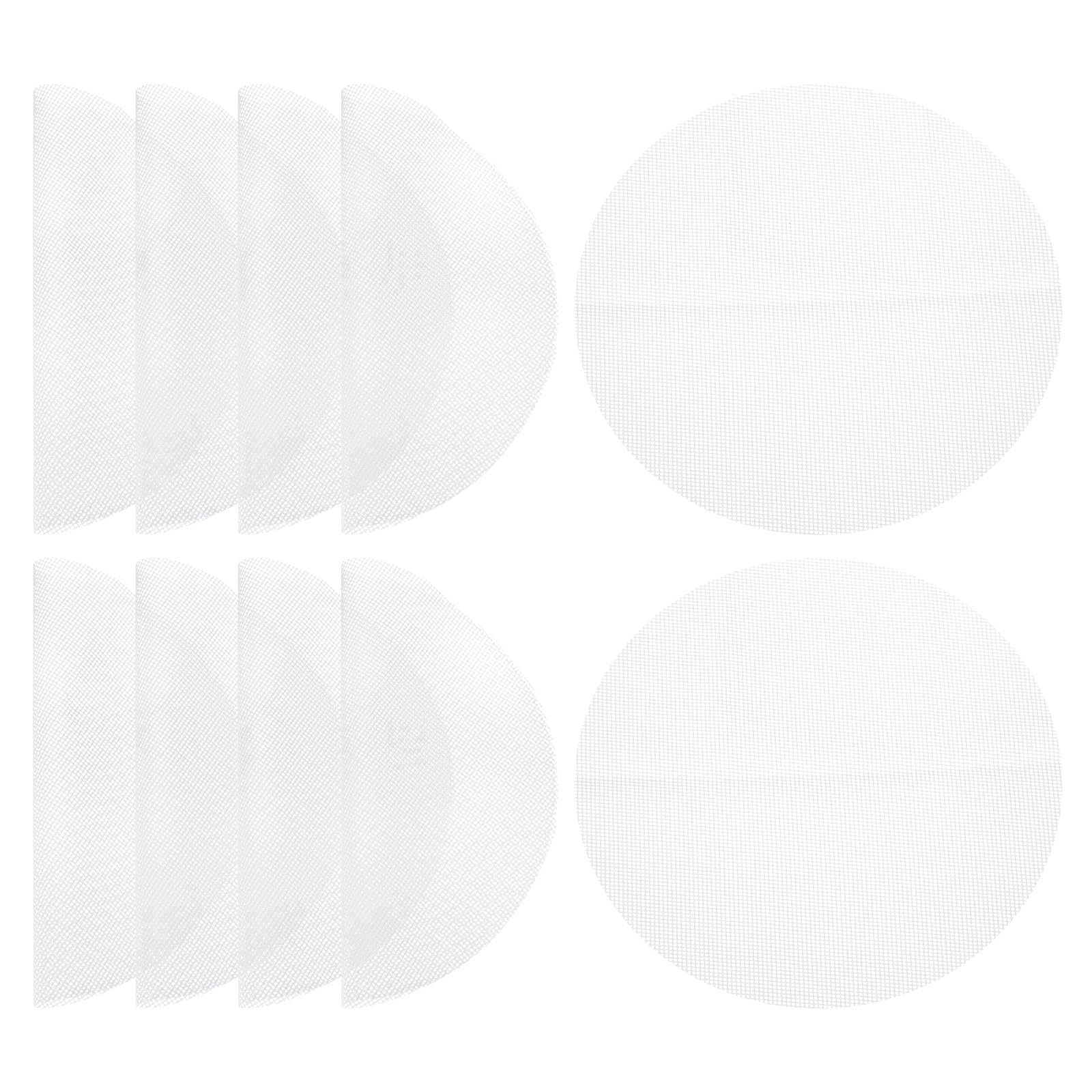 uxcell 10 Pcs 9.8 Inch Non-Stick Silicone Steamer Liners Mesh Mat, Reusable Round Steamer Mesh Pastry Dumplings Pad Mat, White
