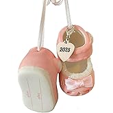 Ganz Baby Girl Shoe Personalized Ornaments Pink Dated 2025 Babys First Christmas Ornament Booties for New Parents, Birth, for Girls, Babys First Christmas Ornament 2025 Girl