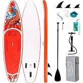 FEATH-R-LITE Inflatable Stand Up Paddle Board with Beginner SUP Accessories | 10&rsquo;6&rsquo;&rsquo;/11' Ultra-Light SUP,Anti-Slip EVA Deck,Versatile Yoga Inflatable Paddle Boards for Adults &amp; Youth of All Skill Levels