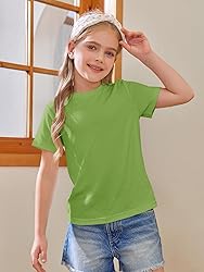 Girls Short Sleeve T Shirts Kids Summer Tops