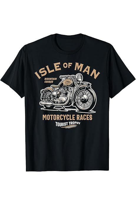Amazon.com: Isle of Man TT Races Vintage Motorcycle Retro Design T 