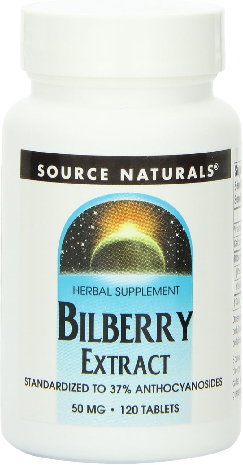 Source Naturals Bilberry Extract 50mg, 120 Tablets Health