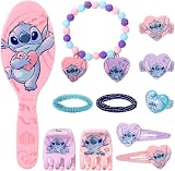 Disney Stitch 11pc Hair Accessories Clips Comb Bands Bracelet Ring Girls Kids view 1