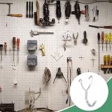 sourcing map Pegboard Hooks Stainless Steel 1 Inch Spacing Metal Hanging view 4