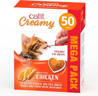 Catit Creamy Chicken Lickable Cat Treats 50 Pack