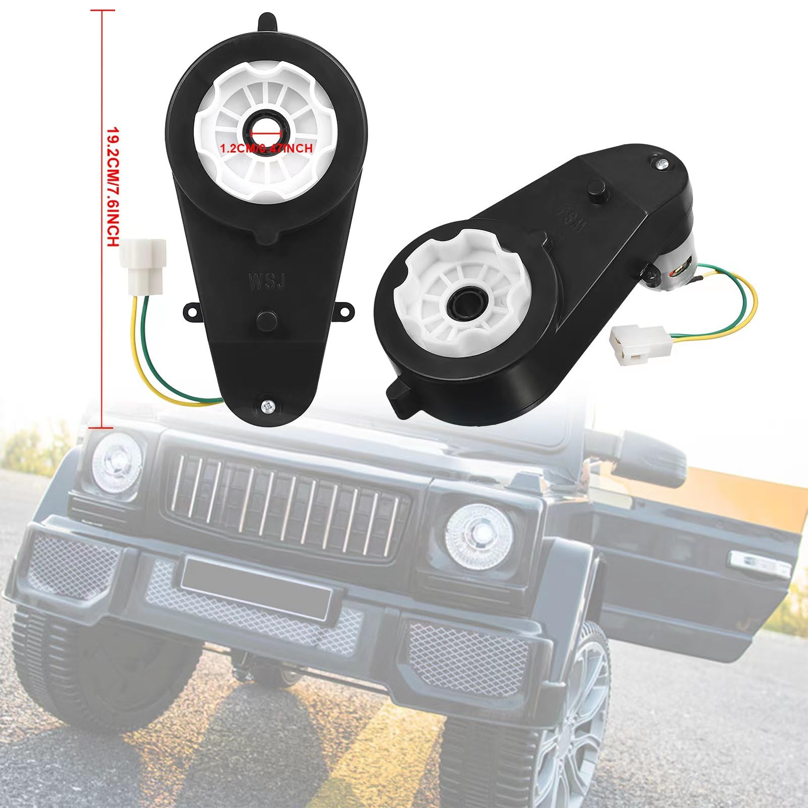 2 Pcs Kids Ride On Car Gearbox 550 24V Motor 40000RPM, Electric Motor Gearbox Motorcycles High Speed RS555 Drive Engine Match Children Ride On Toys