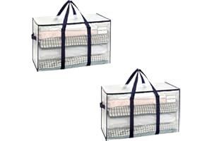 VENO Heavy Duty Moving Bags, Extra Large Organizer Storage Bags with Zippers & Handles, College Dorm Clothes Packing Supplies