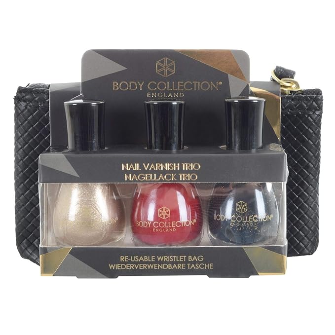 Body Collection England Nail Polish Trio Gift Set Complete With Zipped