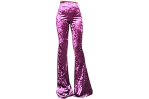 ShopMyTrend SMT Women's High Waist Wide Leg Long Palazzo Bell Bottom Yoga Pants