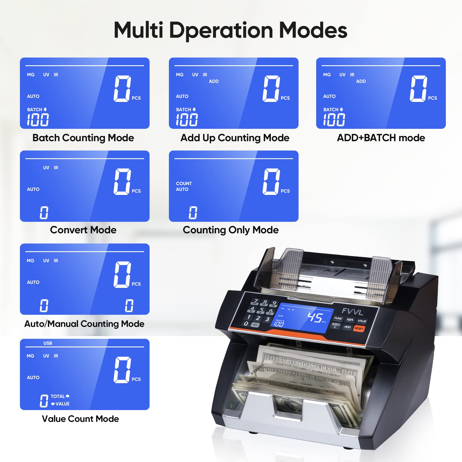 Mua FVVL Money Counter Machine - Bill Counter Portable, Add with Batch ...