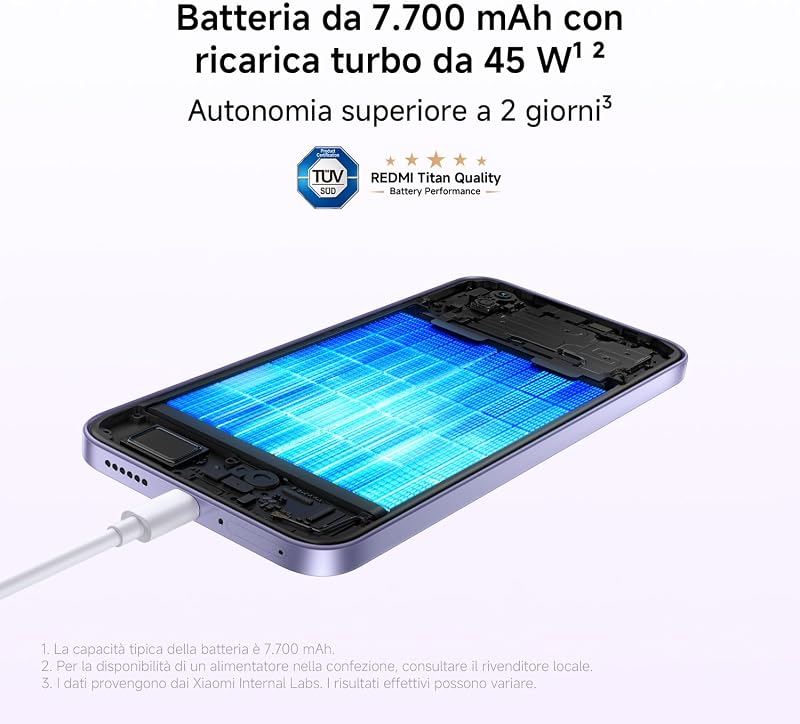 REDMI Note 17 5G, Smartphone 6+256GB, Black, Batteria da 7700 mAh