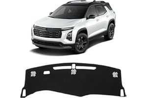 KUST Car Dash Cover for Chevrolet/Chevy Equinox 2025 2026 (Not fits for Equinox EV) Polyester Dashboard Cover Non-Slip Interior Accessories for Equinox Custom Fit Dash Mat No Glare Black