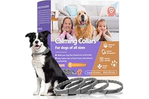 AIWOJIUJIU 4 Pack Calming Collar for Dogs with Natural Pheromone | Dog Calming Collar Helps Reduce Unwanted Behavior | Stress Relief for Puppy & Adult Dogs, ‌Waterproof Calm & Relaxation Lasts 60 Days (Grey)