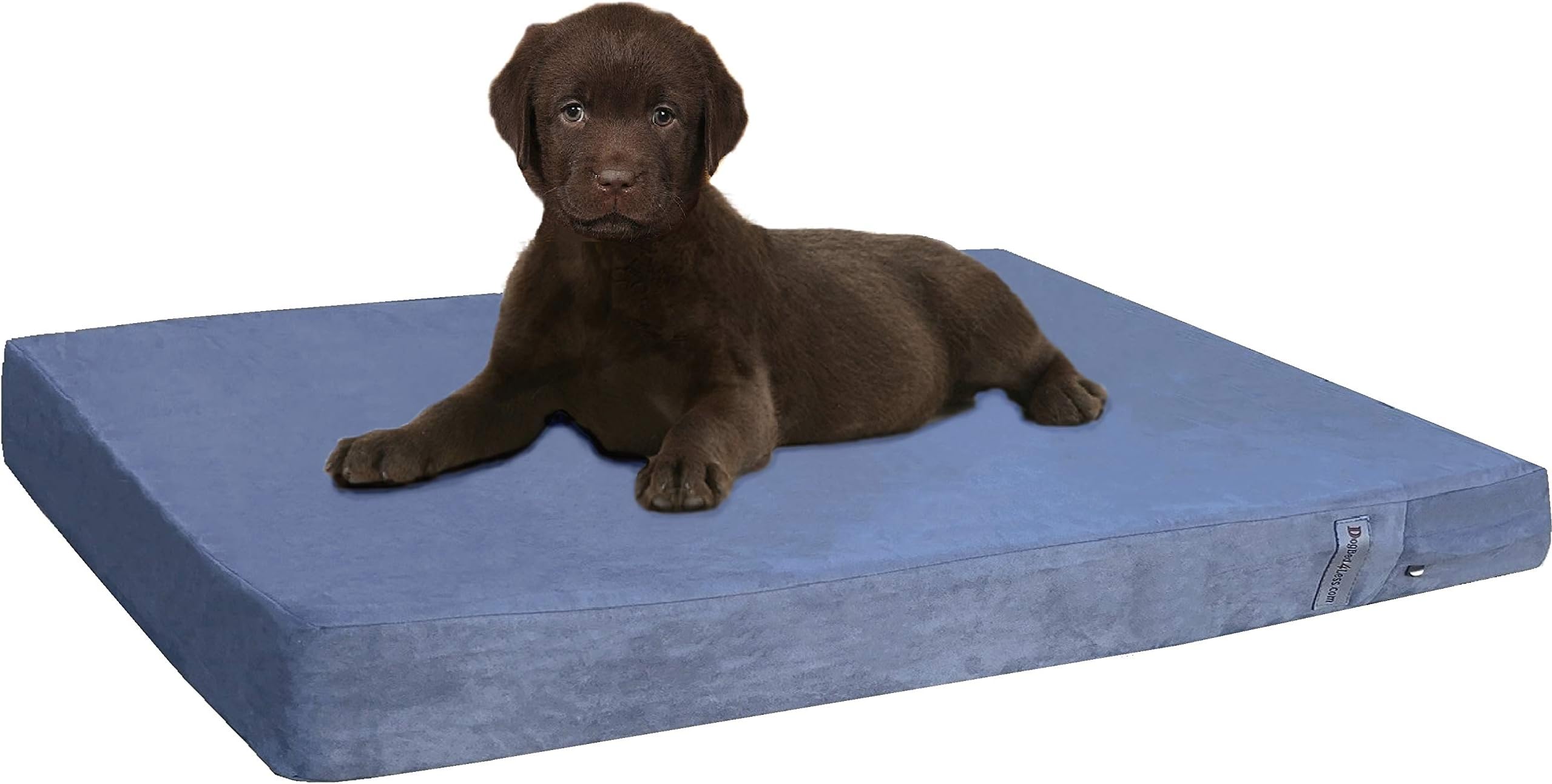 Dogbed4less Cooling Memory Foam Dog Bed for Medium Dogs with Washable Cover, Waterproof Liner and Extra External Pet Bed Case 37X27X4 Inch, Grey