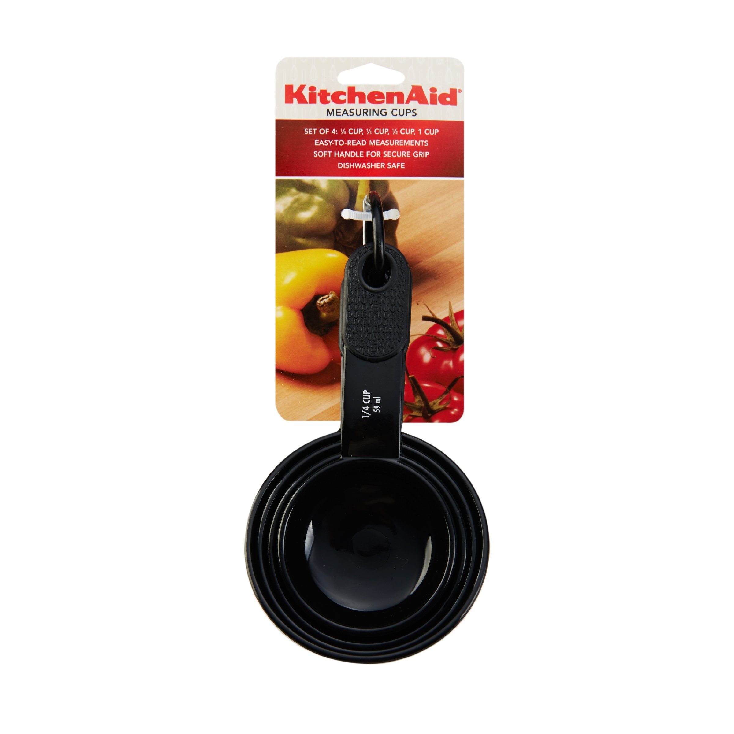KitchenAid Plastic Measuring Cups, Set of 4, Black Pricepulse
