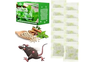 ULTRASONIC REPELLENT Pest Control Pouches, 12 Pack Peppermint Oil for Mice Rodent Rats Squirrel Pests Repellent Indoor Outdoor Use, Rodent Rat Mouse Deterrent Family Pet Safe Ideal for House Garage Warehouse
