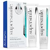 Supersmile Fluoride-Free Whitening System, 1.4 Oz Travel Size, TSA-Approved | Toothpaste + Accelerator Travel Duo, Whitens 6 Shades in 7 Days, Original Mint, Veneer Safe, Calprox&reg; Powered