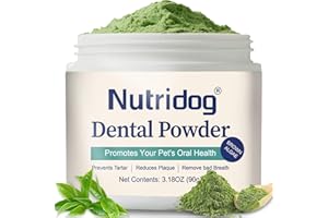 Dog Dental Powder with Probiotics & Brown Algae – Advanced Plaque Remover for Dogs, Teeth Cleaning Formula to Reduce Tartar &
