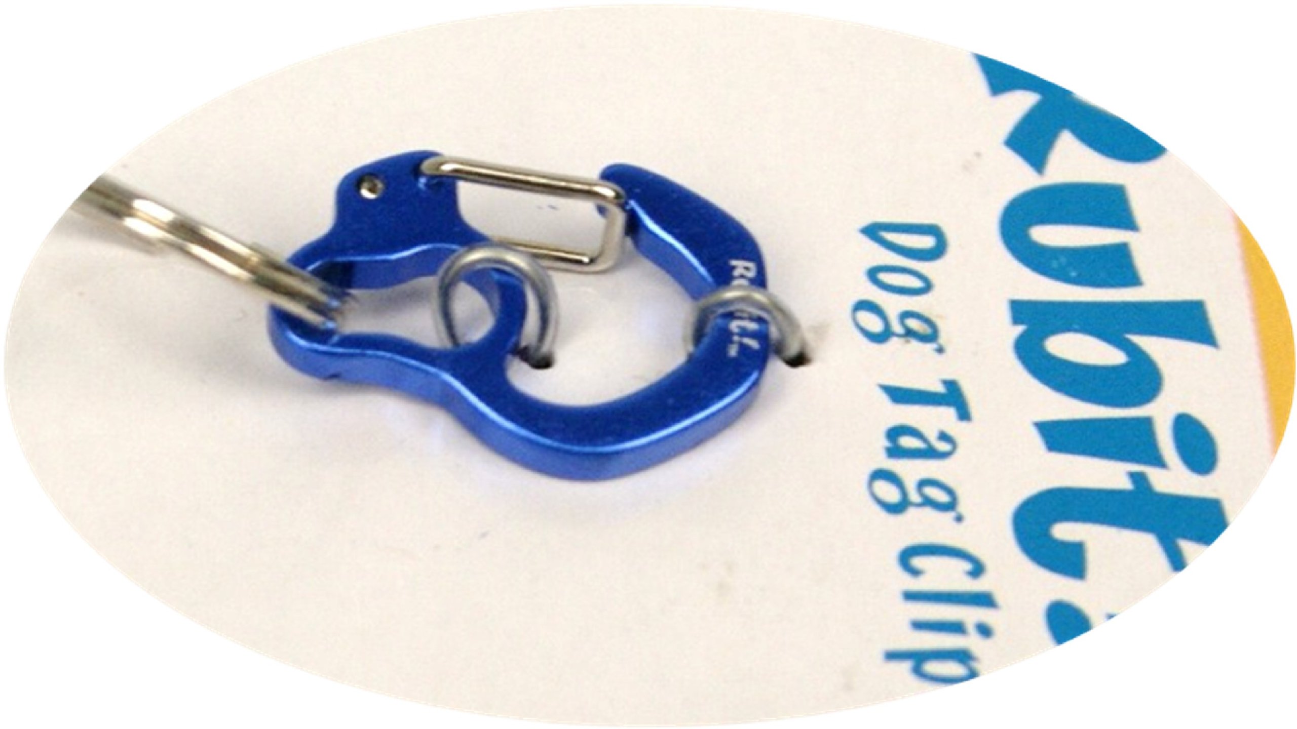 Photo 1 of Rubit Small Curve Aluminum Dog Tag Clip - Blue
