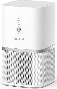 KOIOS Air Purifier, Desktop Air Filtration with True HEPA Filter, Compact Home Air Cleaner for Rooms and Offices,Removing Allergens, Dust & Pollen, Smoke and Pet Dander, 100% Ozone Free