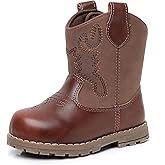 Apakowa Baby & Toddler Cowboy Boots for Boys Girls Infant Baby Cowboy Cowgirl Western Boots Round Toe All Seasons 6-36 Months (Infant/Toddler)