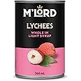 M'Lord Whole Lychees, In Light Syrup, Canned Fruit, Perfect for Snacks or Dessert, 560ml