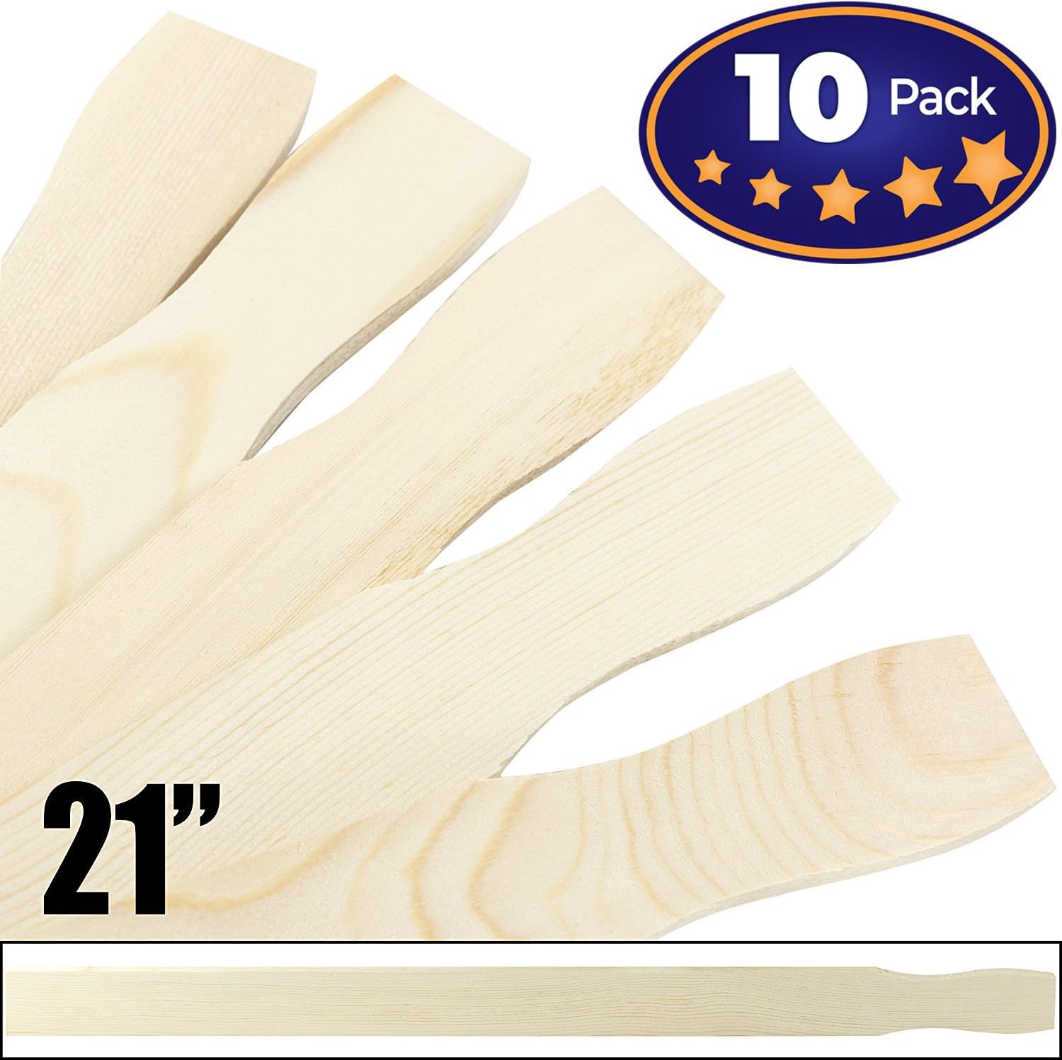 Ultra Strong 21in Paint Stir Sticks Pack. Sanded Wood