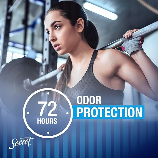 SECRET OUTLAST ANTIPERSPIRANT DEODORANT FOR WOMEN, 72HR SWEAT & ODOR PROTECTION, PH BALANCING MINERALS, CLEAR GEL, PROTECTING POWDER SCENT, 2.6 OZ (PACK OF 2)