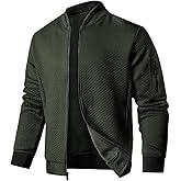 SAVKOOV Mens Loose Fit Lightweight Jacket Casual Stylish bomber Jacket