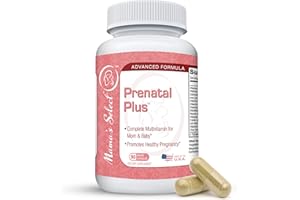 MAMA'S SELECT Mama’s Select Prenatal Plus, Natural Prenatal Vitamins for Women, 1 a Day Serving, Methylfolate Complete Vitamins for Pregnant Women and Women Trying to Conceive - Easy to Swallow - 90 Veggie Capsules