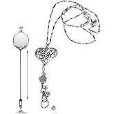 Breakaway or Retractable Reel Women's Lanyard Strong Stainless Steel Chain Heart ID Badge Card Holder Teacher Nurse Keys