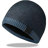 Fleece Hats for Men Windproof Stretchy Winter Knit Beanie Caps Outdoors Skiing Running