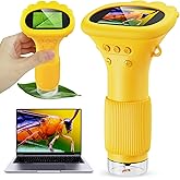 Kids Microscope - Ashfly 1000X Portable Microscope for Kids, Photo & Video Miniscope Pocket Microscope Gifts, 2'' Digital Screen | Ideal Easter Gifts 2026 for Boys Girls Age 3-12