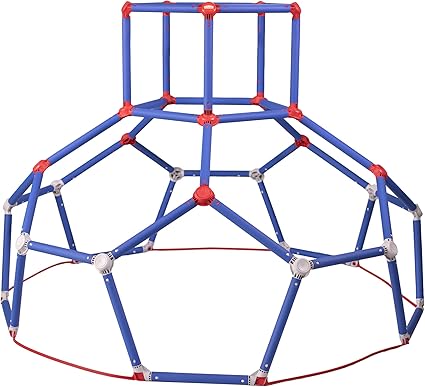 Amazon Com Lil Monkey Dome Climber Kids Climbing Toy Outdoor Jungle Gym With Hexagon Design For Extra Swinging And Climbing Fun For Toddlers Aged 3 To 6 Toys Games