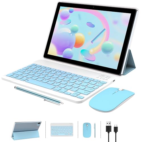Tablet 10 Inch Android 15 Tablet, 2 in 1 Tablets, Include Keyboard ...