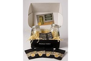 The Gourmet Pickle Kit -Must Bee Company– DIY Pickling Set with Reusable Glass Jars, Spices & Step-by-Step Guide – Fermentation Kit for Homemade Dill Pickles