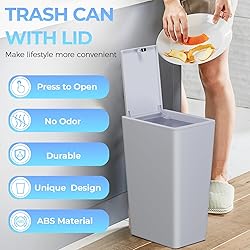 RTWDKFQ 4 Gallon Bathroom Small Trash Can with