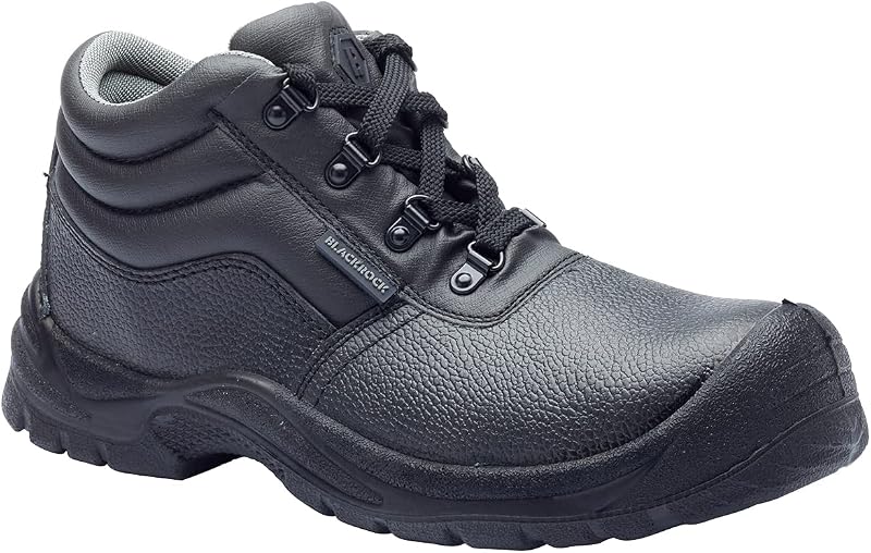 Blackrock Black Leather Chukka Safety Boots Steel Toe Mens Womens Wide Fit