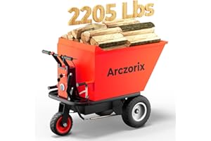 Arczorix Wheelbarrow Utility Cart, Electric Powered 48V 20Ah 1000W Capacity 2205 Lbs, Material Hauler, Utility Cart, Electric Wagon