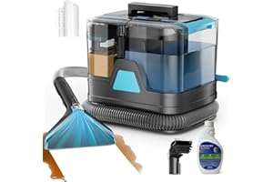 DEVOAC C8 Portable Carpet Upholstery Spot Cleaner Machine with Versatile Tools, Self-Cleaning, 18Kpa Powerful Suction, Pet Stain Remover, Car and Auto Detailer (Green)