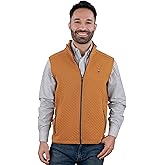 Vantage Apparel Men's NCAA Mesa Vest – Diamond Texture Cotton-Poly Jersey, Full Zip with Contrast Zippers