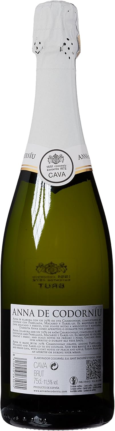 Anna Codorniu - Cava brut 0.75l (Pack de 6): Amazon.es: Alimentación y bebidas