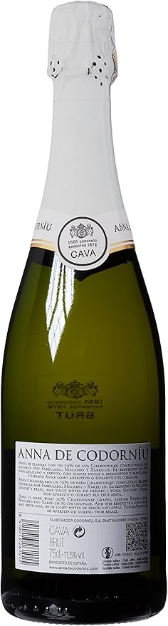 Anna Codorniu - Cava brut 0.75l (Pack de 6): Amazon.es: Alimentación y bebidas