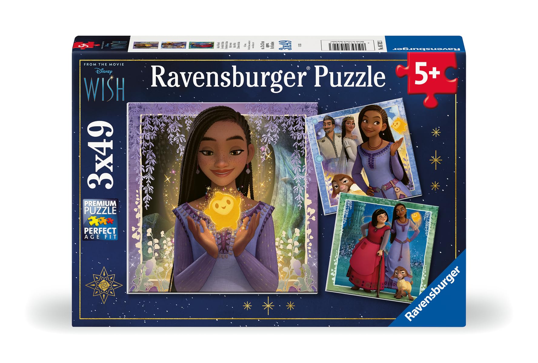 Ravensburger Disney Wish Movie - 3x 49 Piece Jigsaw Puzzles for Kids Age 5 Years Up