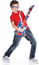 Lexibook Spider-Man Light-Up Electronic Guitar with Glasses Microphone view 5