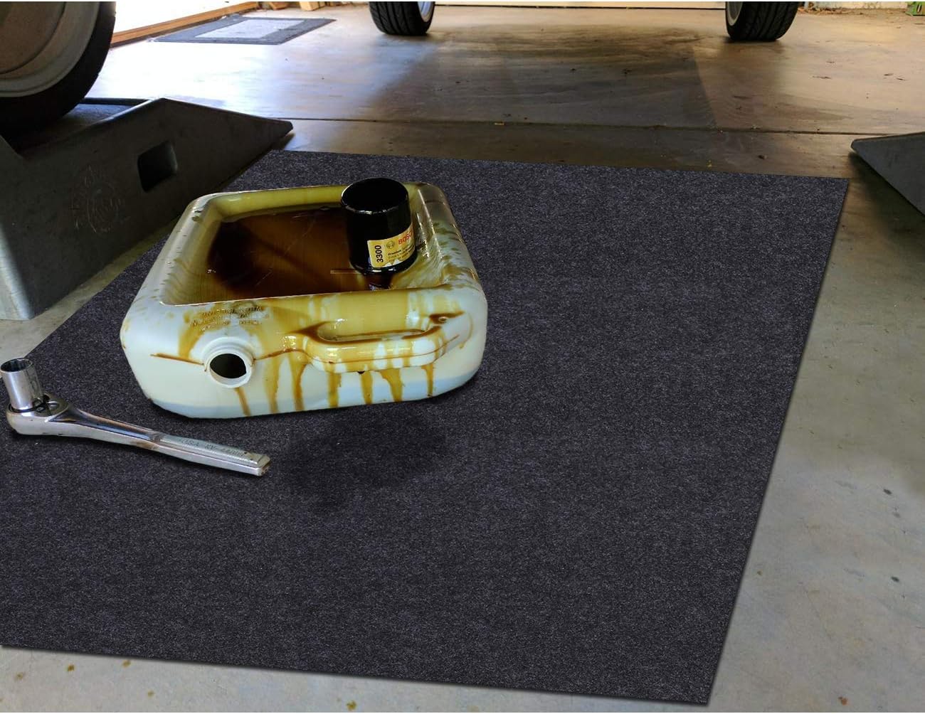Sensko Oil Spill Mat，Premium Absorbent Mat – Reusable，Oil Pad Contains Liquids，Protects Garage Floor or car Trunk，Absorb Materials，Anti-Slip and Waterproof Backing，Washable (Oil Spill Mat 36" x 36"): Automotive
