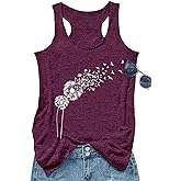 Vintage Mandala Graphic Tank Tops for Women Summer Beach Graphic Loose Tanks Vest USA Flag Vacation Racerback Tank Cami