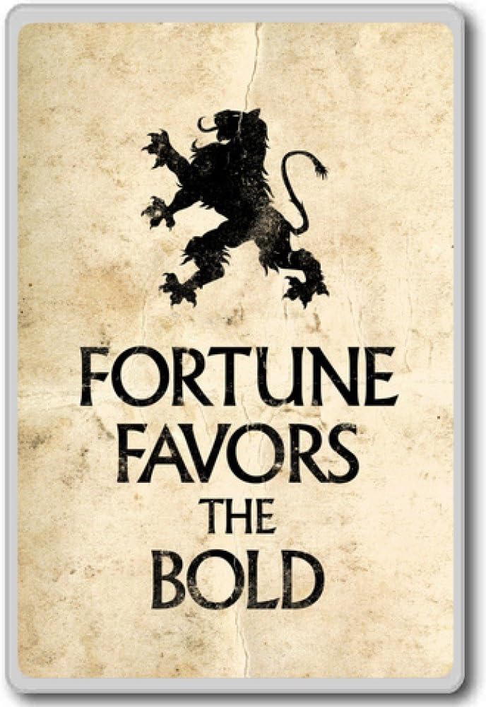 Amazon Com Fortune Favors The Bold Motivational Inspirational Quotes Fridge Magnet Kitchen Dining